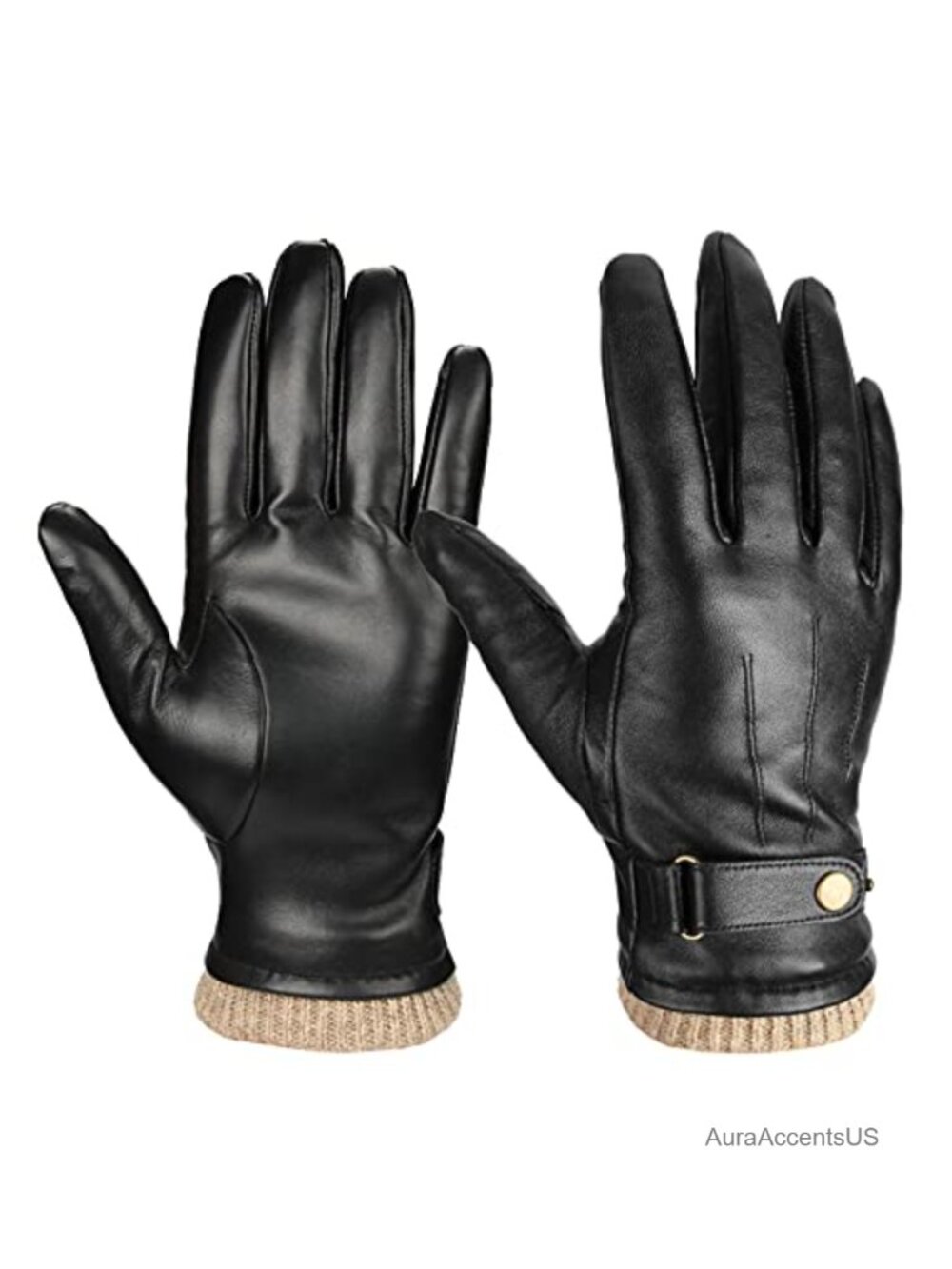 Genuine Nappa Leather Wool Lined Touchscreen Winter Gloves